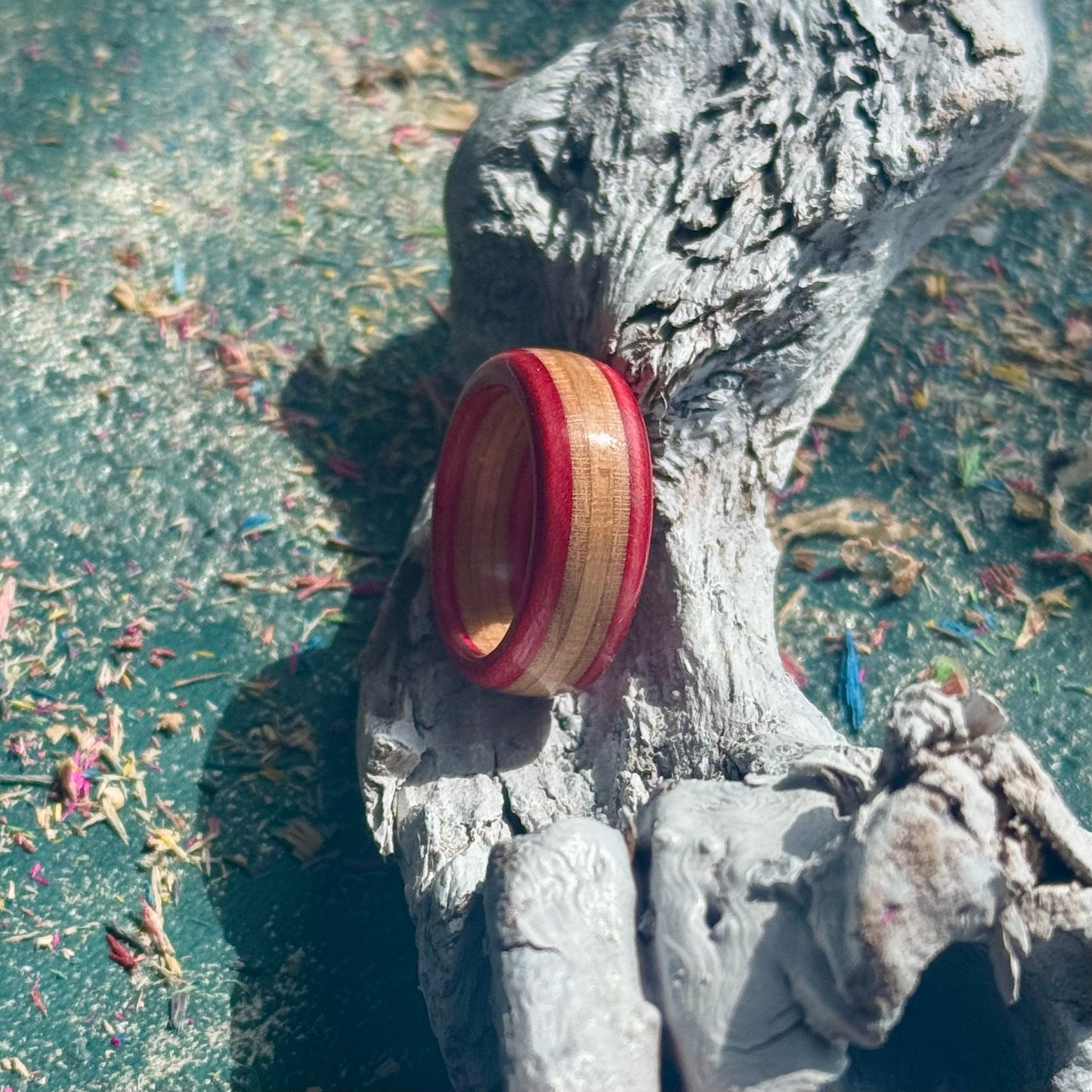 Red Recycled Skateboard Ring