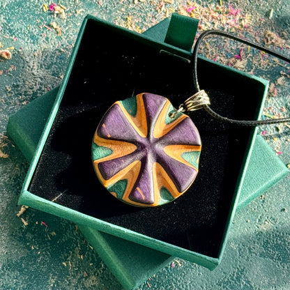 Purple Radial Skateboard Pendant