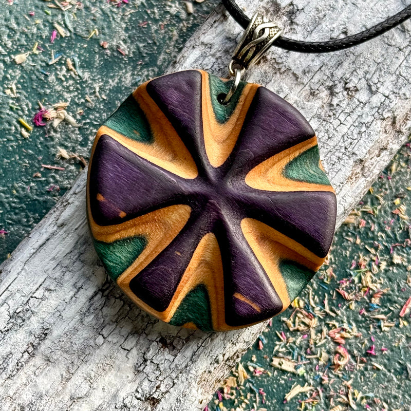 Purple Radial Skateboard Pendant