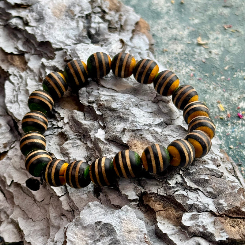 Yellow, Green and Black Skateboard Bracelet