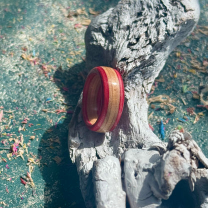 Red Recycled Skateboard Ring