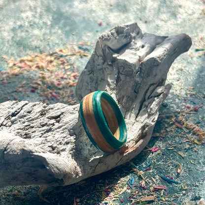 Blue Recycled Skateboard Ring