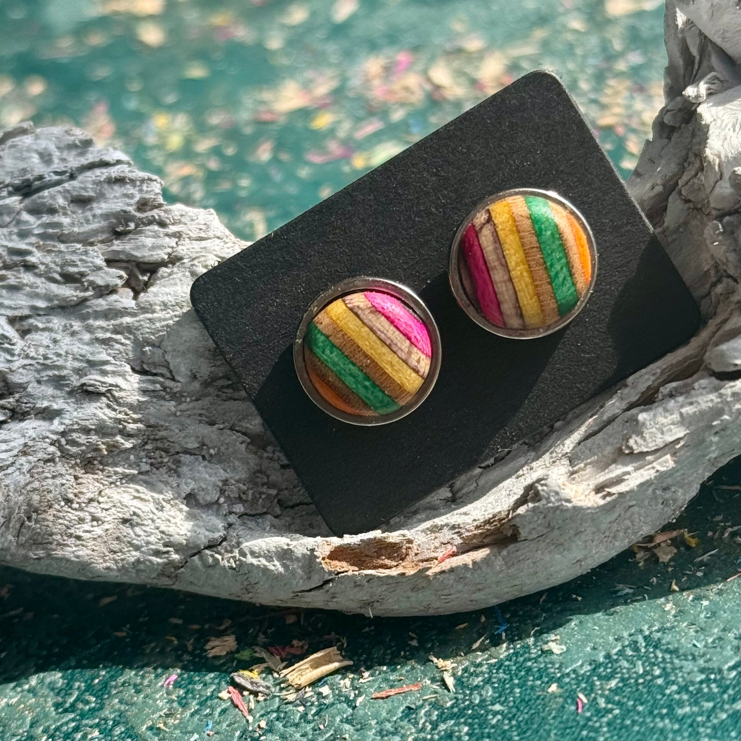 12mm Skateboard Stud Earrings