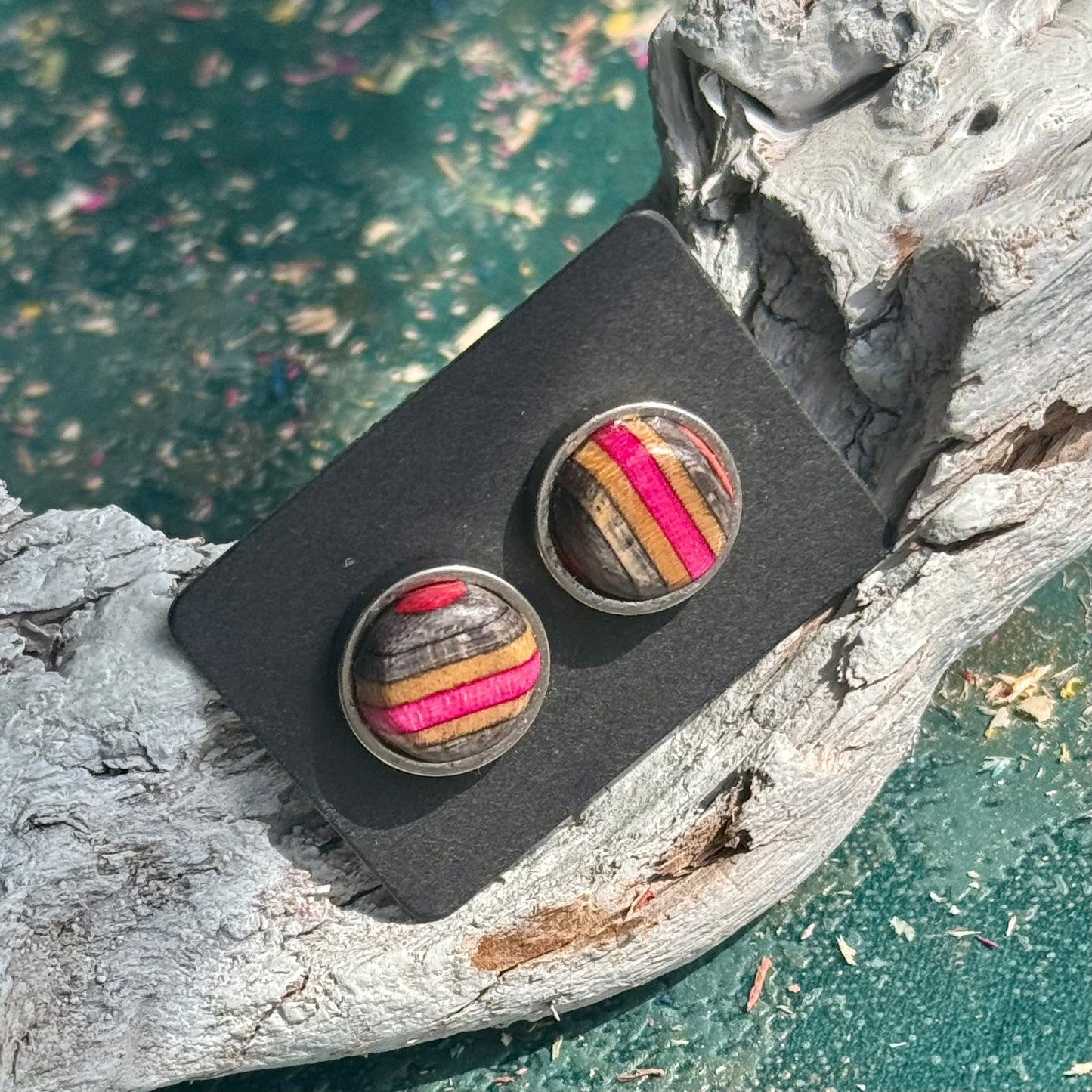 12mm Skateboard Stud Earrings