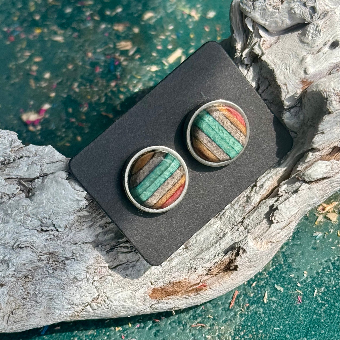 12mm Skateboard Stud Earrings