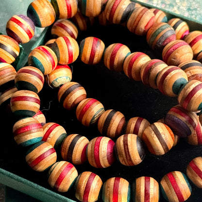 Handmade recycled skateboard Random Beads Skateboard Bracelet — Baltic Dew, made in the UK